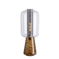 Green Glass Table Lamp Clear smoke gray and amber glass table lamp Supplier